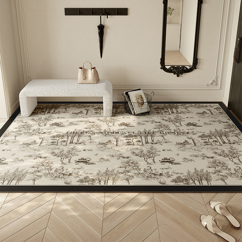 black toile de Jouy door mat