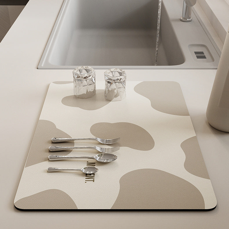 3color cow pattern sink mat