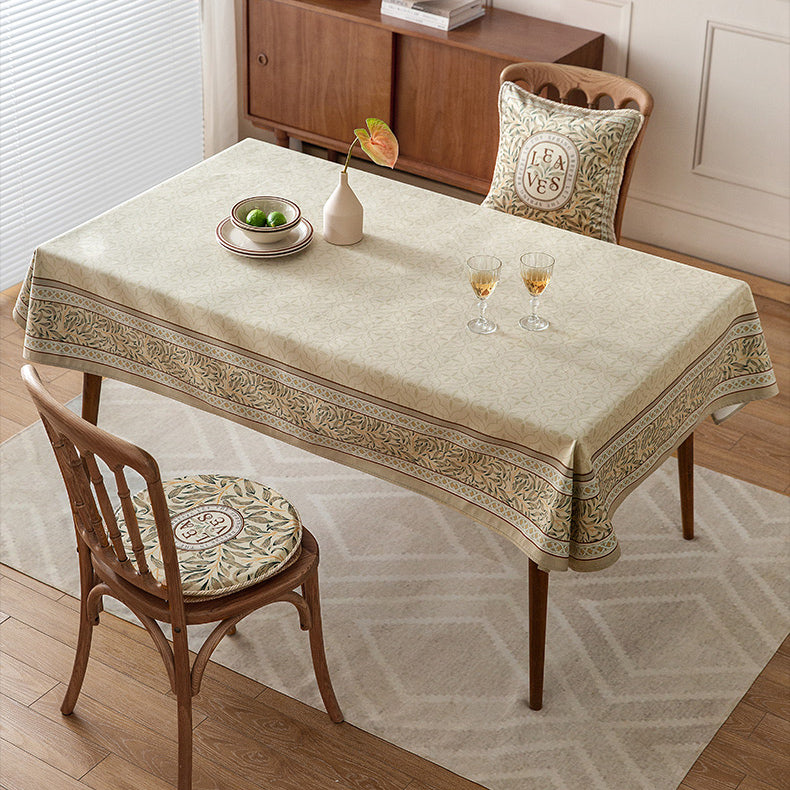 leaves art logo table cloth