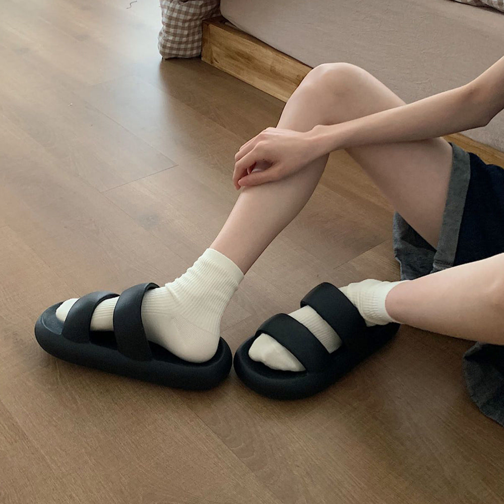 3color double rubber roomshoes