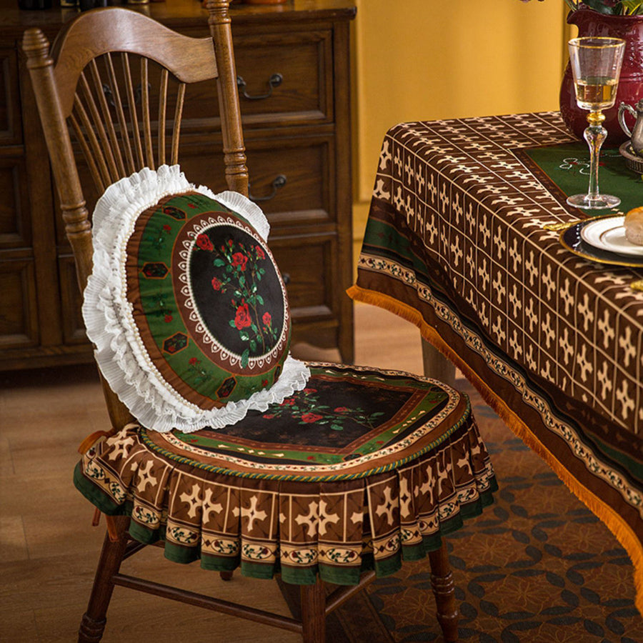 european rose art chair cover