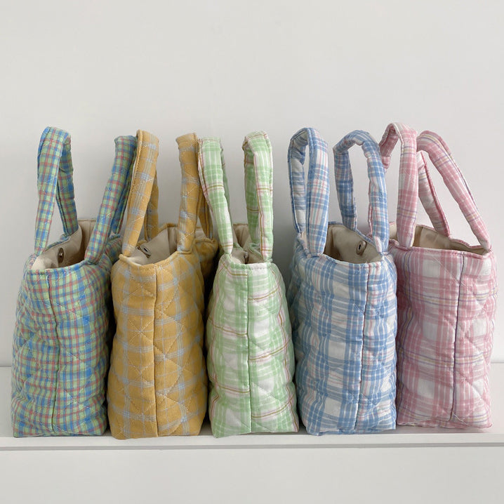 【即納】5color quilting check bag