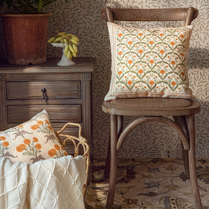 orange margarita square cushion