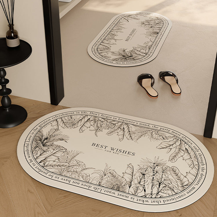 lucky logo luxury toilet mat