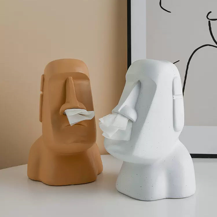 6color moai statue tissue case