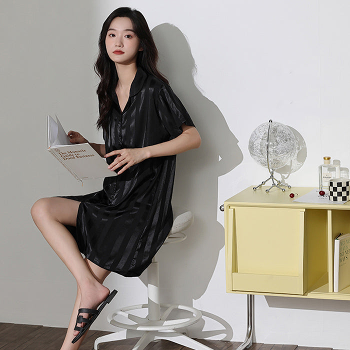4color onepiece stripe roomwear