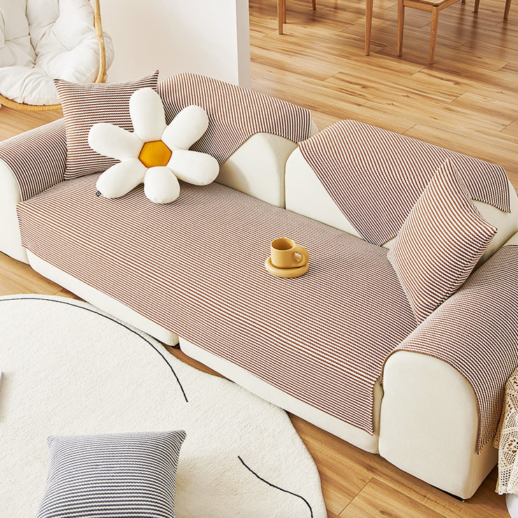 4color simple border sofa cover