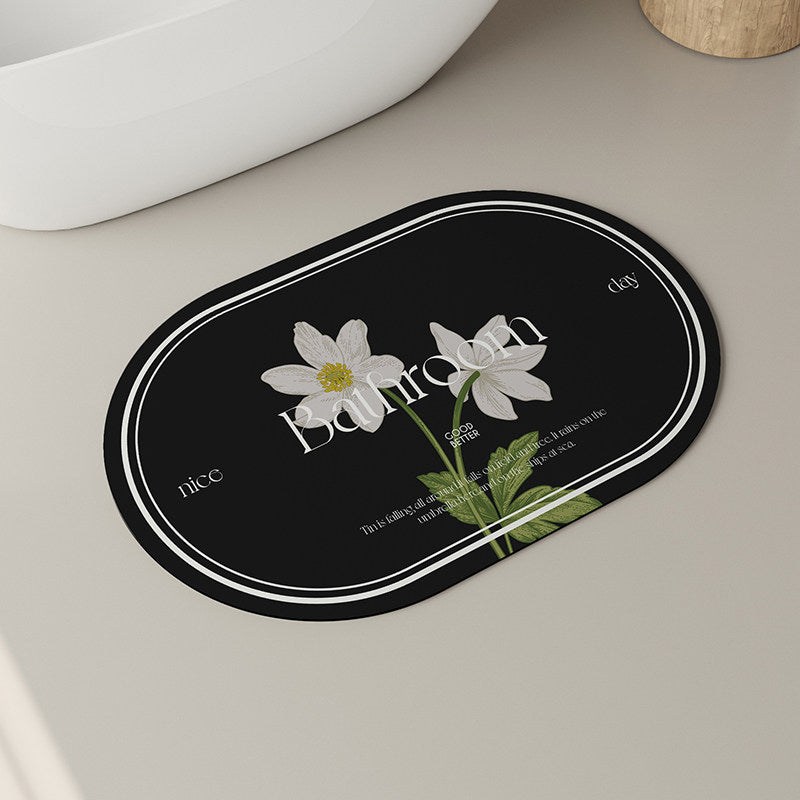 6design chic flower bath mat