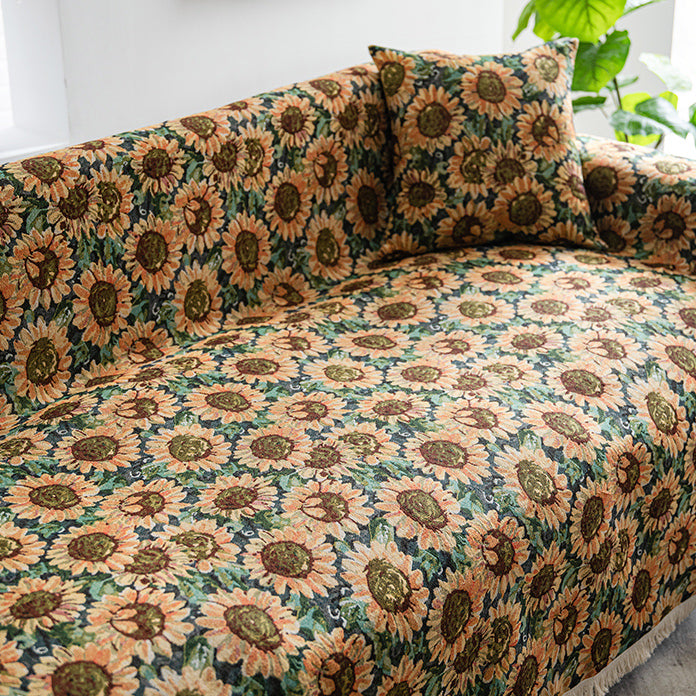 sunflower sofa cover