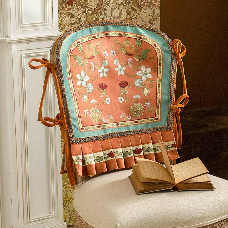 bright floral chair cover & cushion