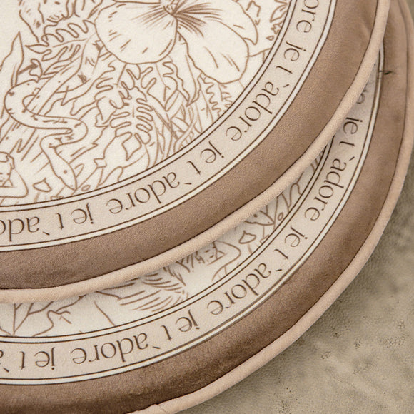 meilleure nature brown round cushion