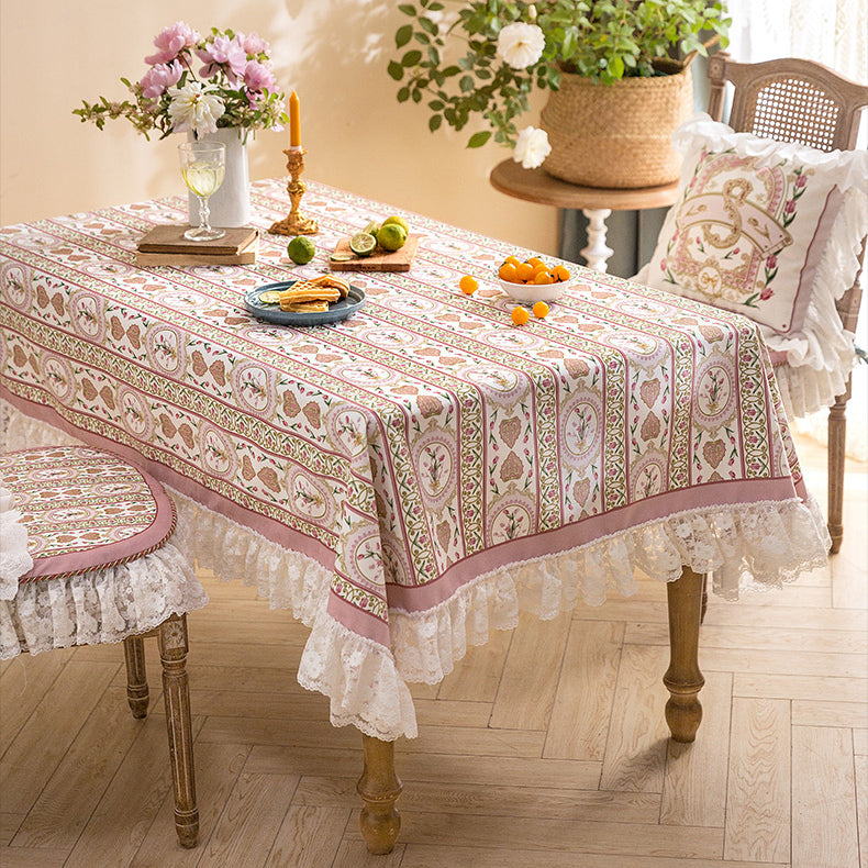 2design pink lovely tulip table cloth