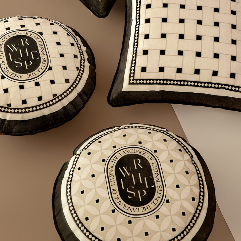 2design brown retro tile cushion