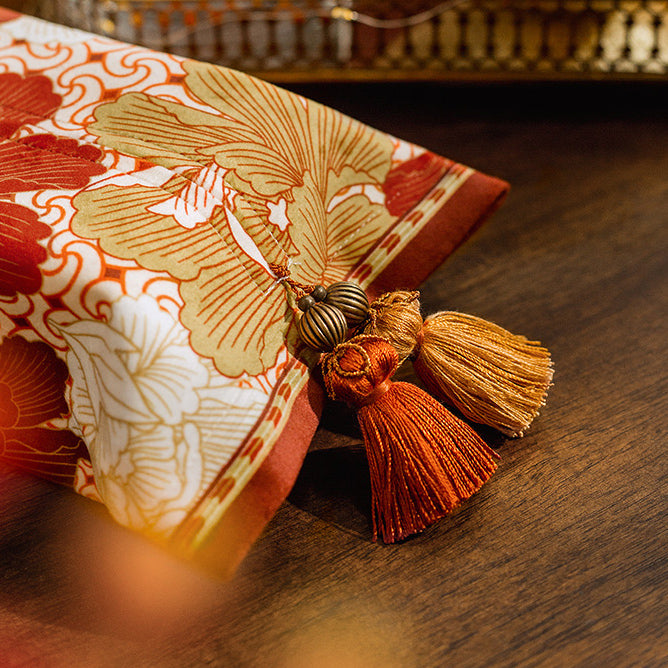 2design red flower tissue case