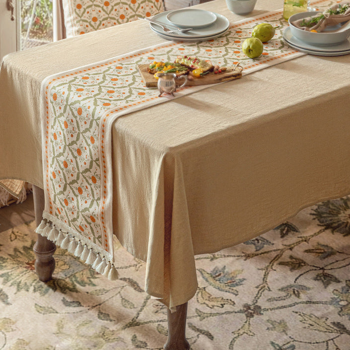 orange margarita table runner