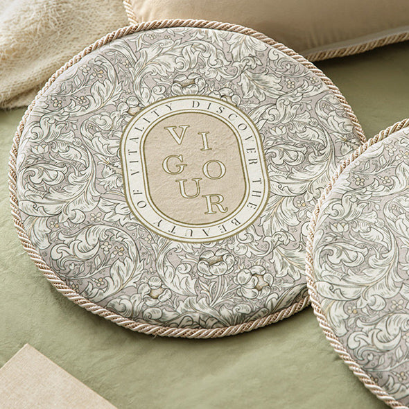 vigour luxury logo round cushion