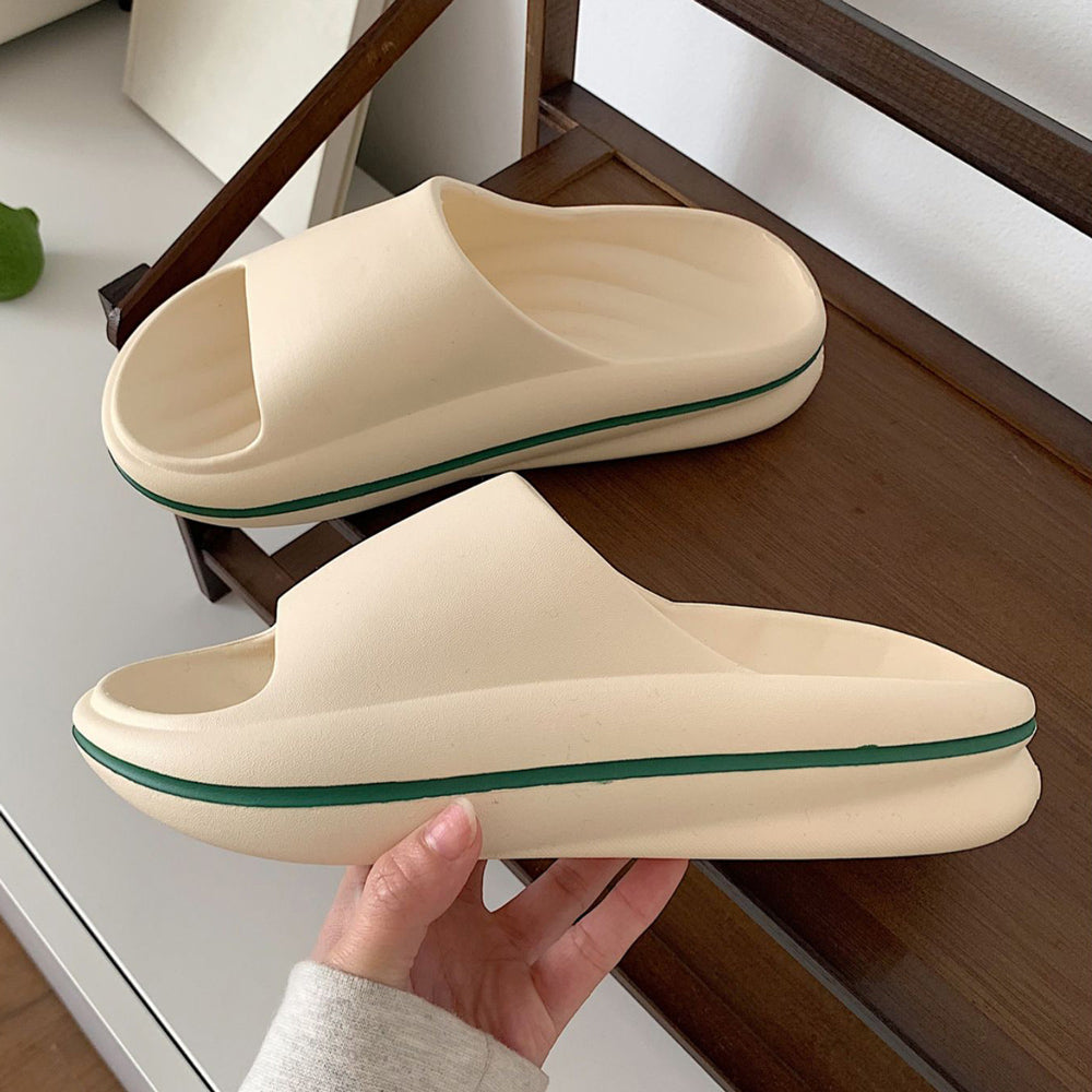 3color single line rubber roomshoes