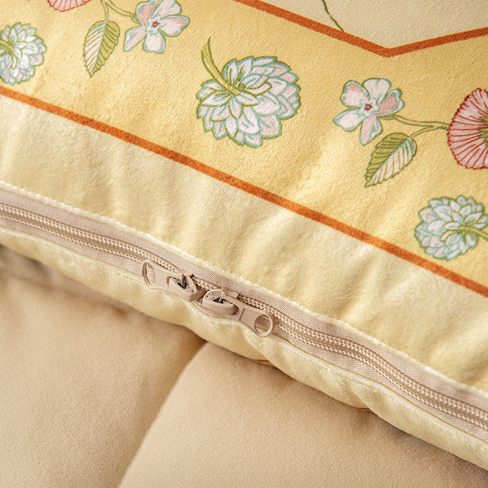 bright floral 2way quilt cushion