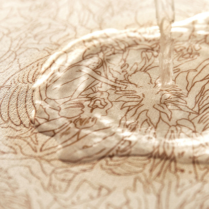 elegant sketch flower step mat