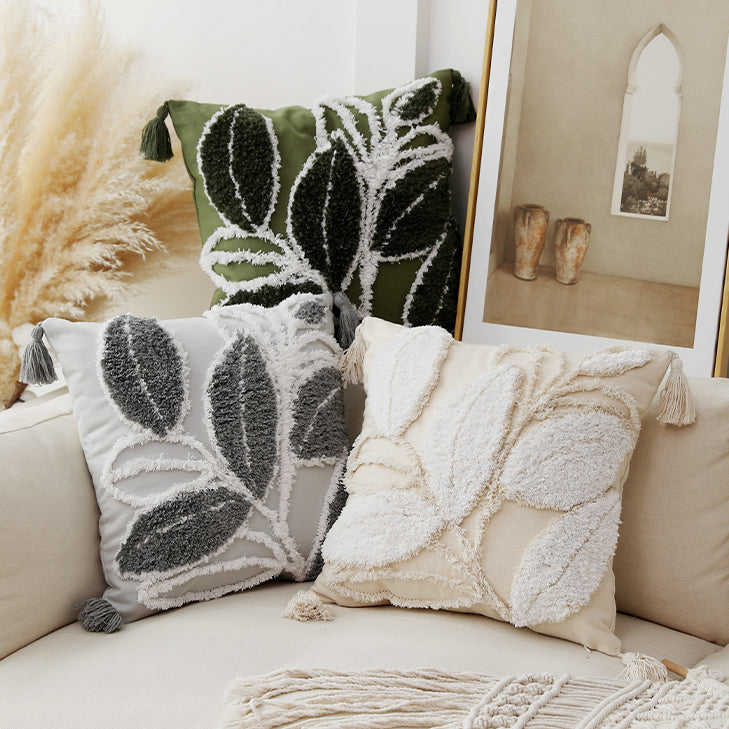 3color boa leaf cushion