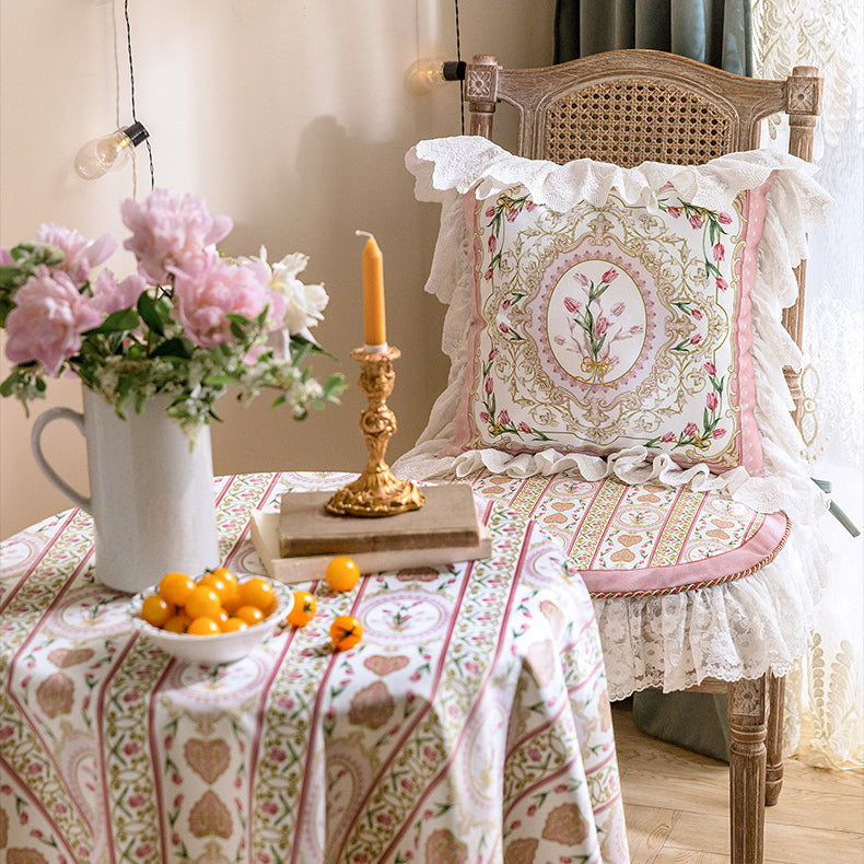 8design pink lovely tulip cushion