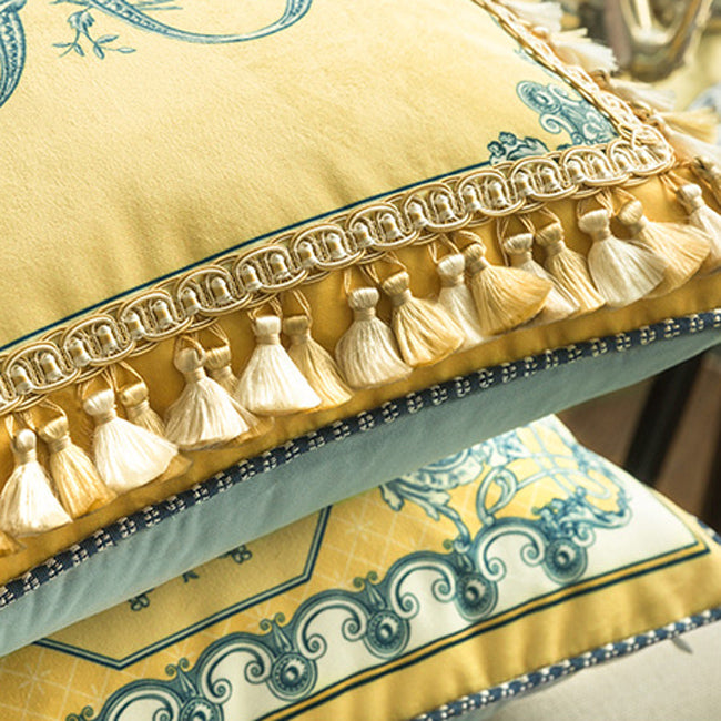 6design european rose art square cushion