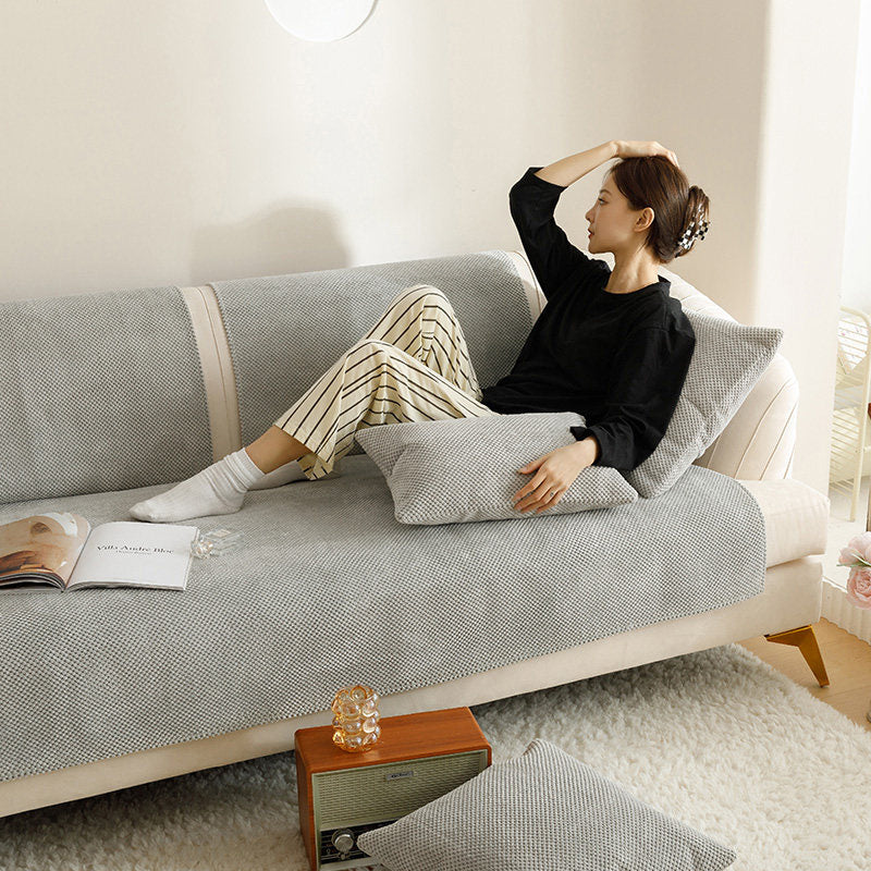 6color simple dot sofa cover