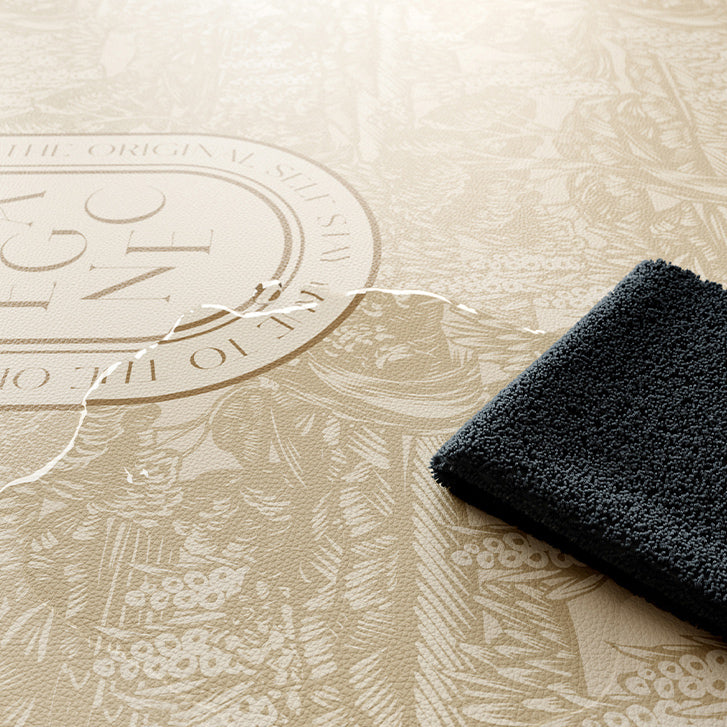 beige elegance logo square shelf mat