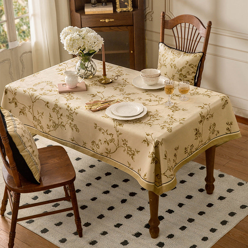 south wood beige table cloth