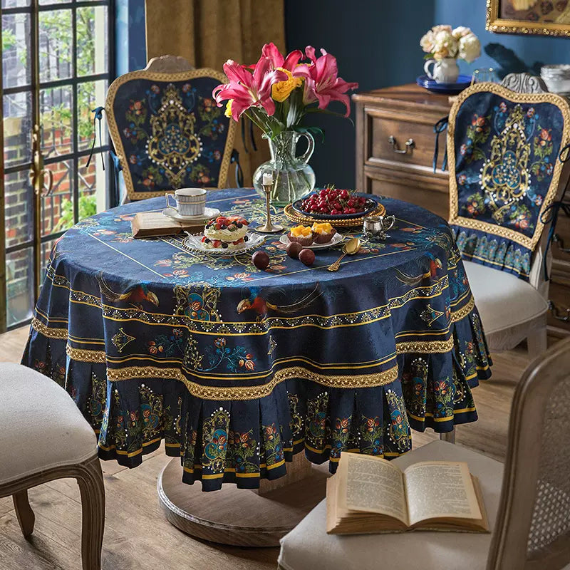 american pheasant round table cloth