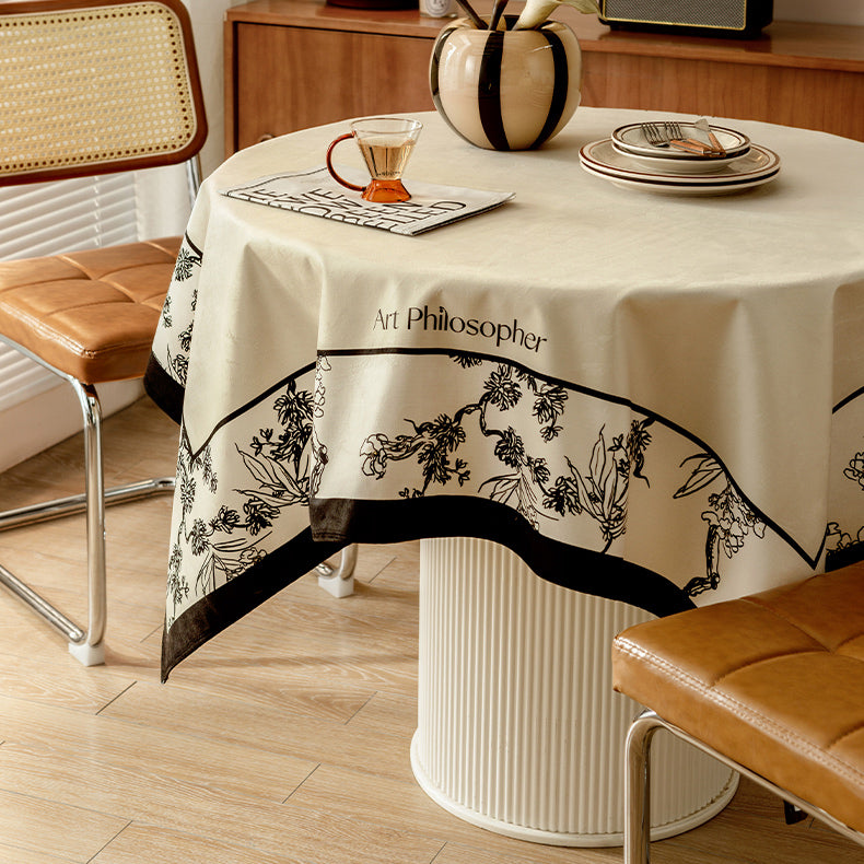 art philosopher logo table cloth