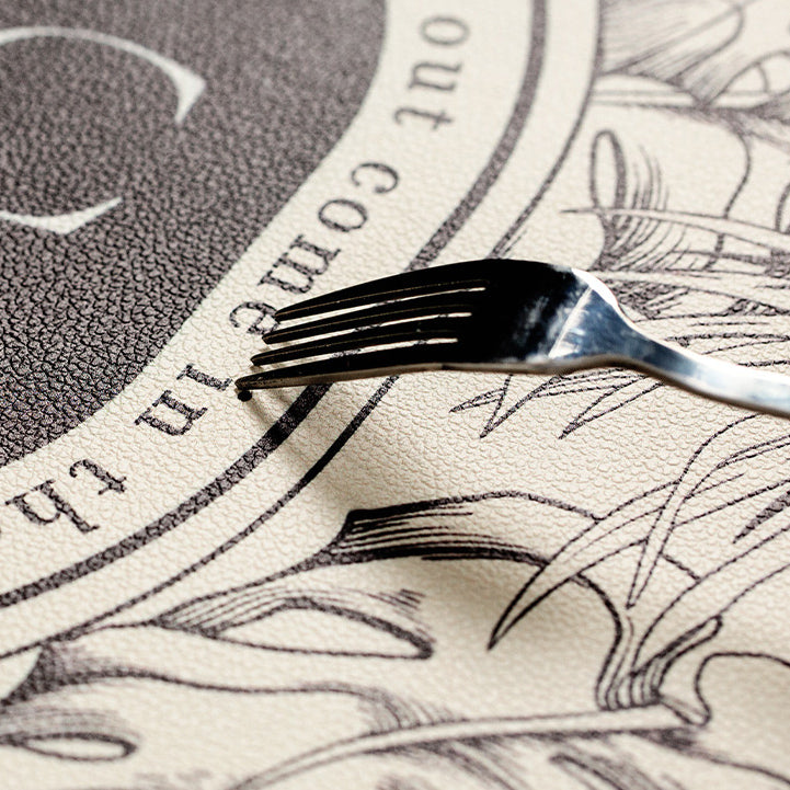 lucky logo luxury table mat