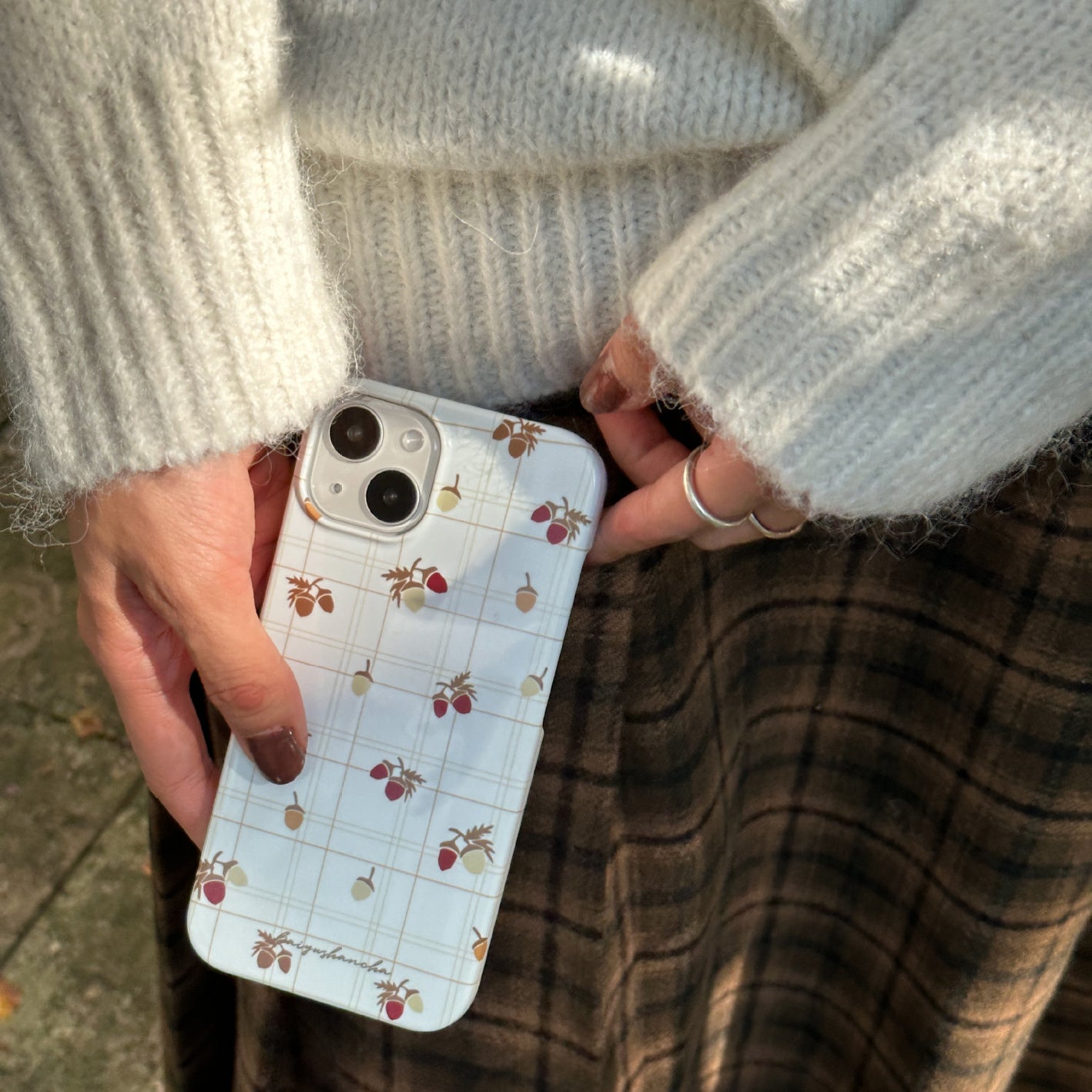acorn check iPhone case