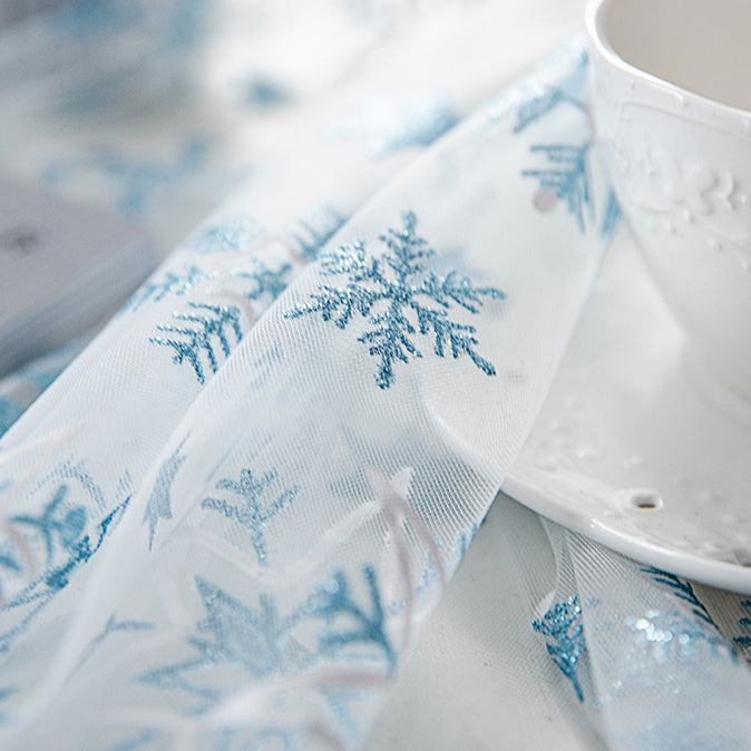 crystal snow table cover