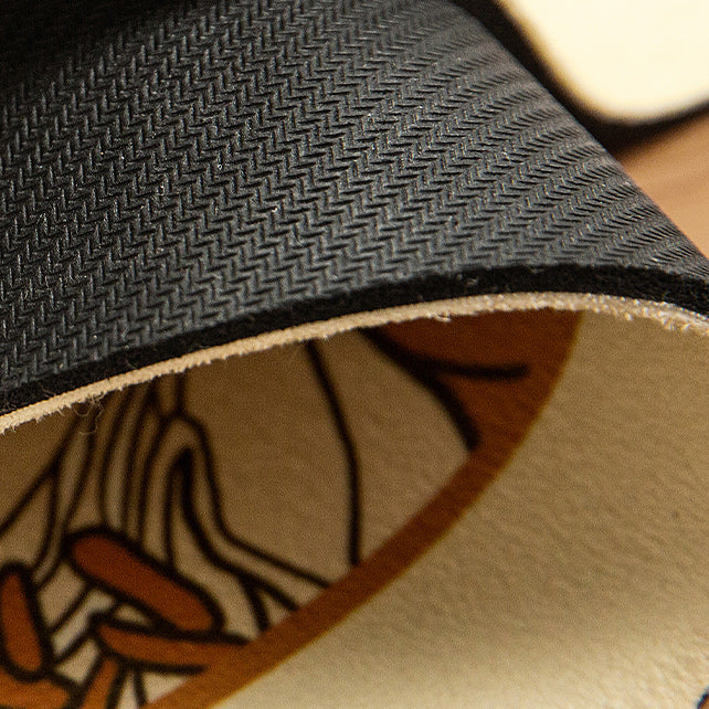 art mustard tulip bath mat