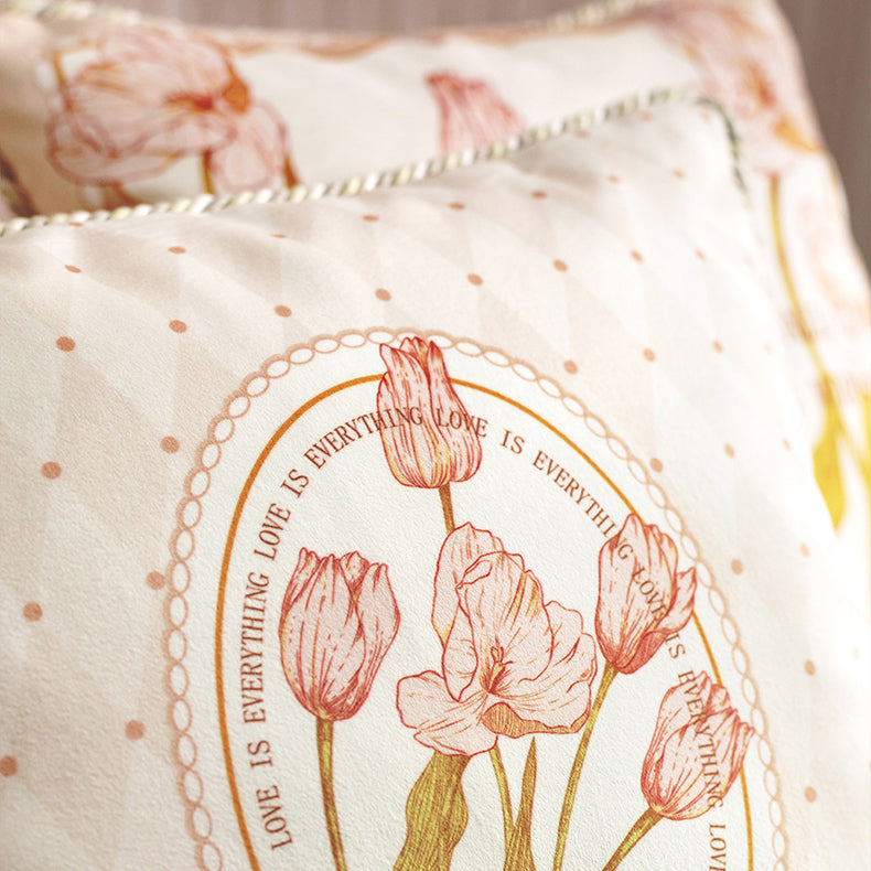 pink tuilp everthing 2design cushion