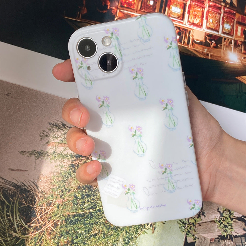flower vase white iPhonecase
