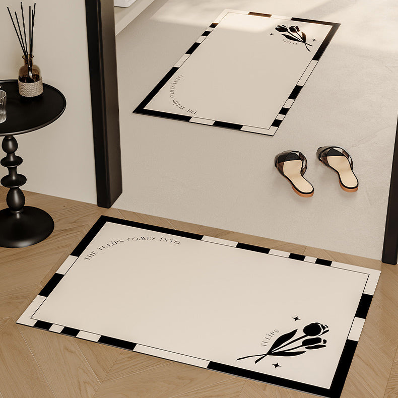 black tulip toilet mat