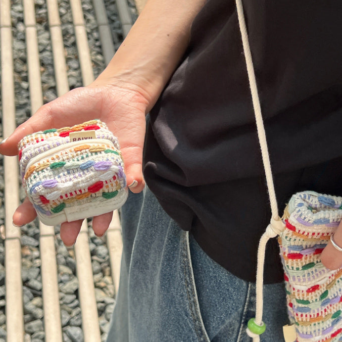 mix knit Airpods case bag