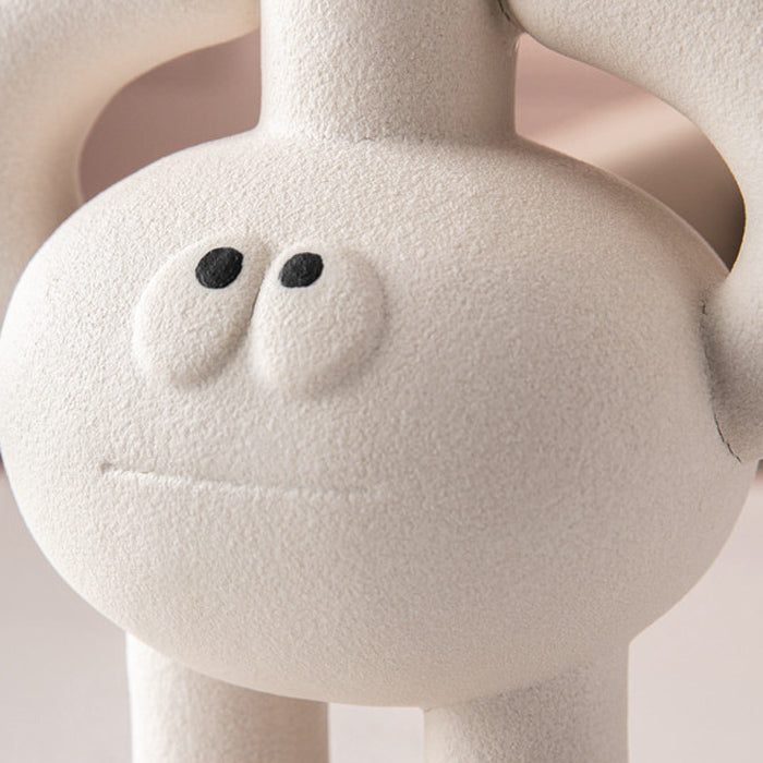 white big foot vase