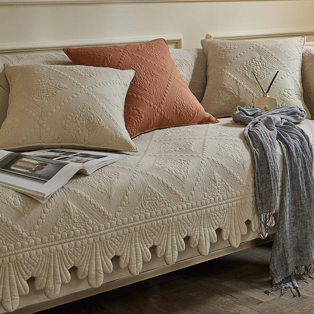 3color diamond flower stitch cushion