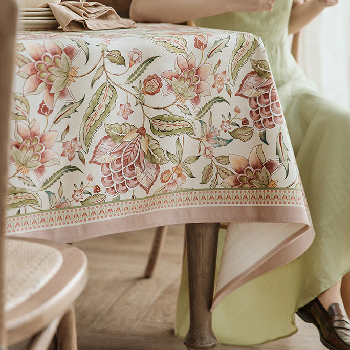 pink like a dream flower table cloth