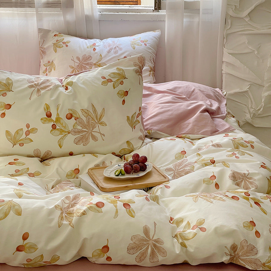 botanical retro bedlinen set