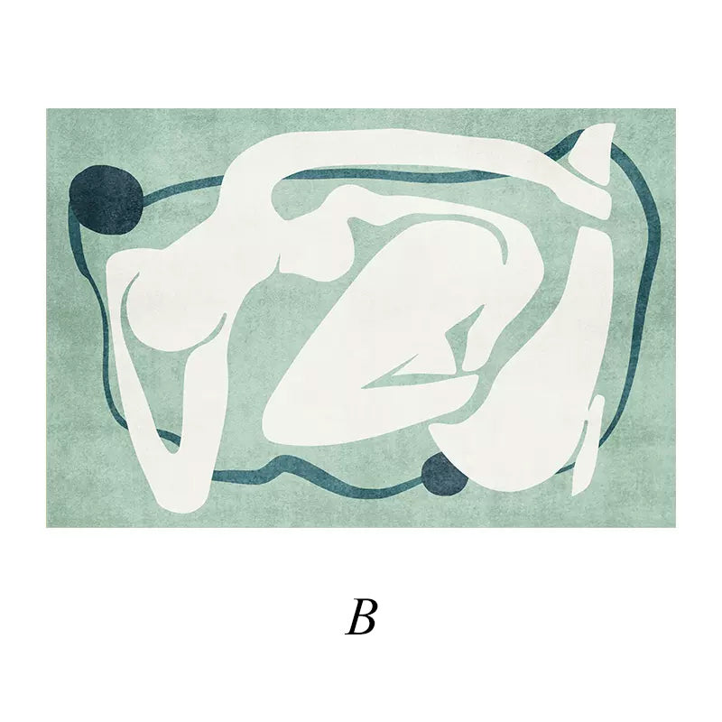3design abstract painting square carpet