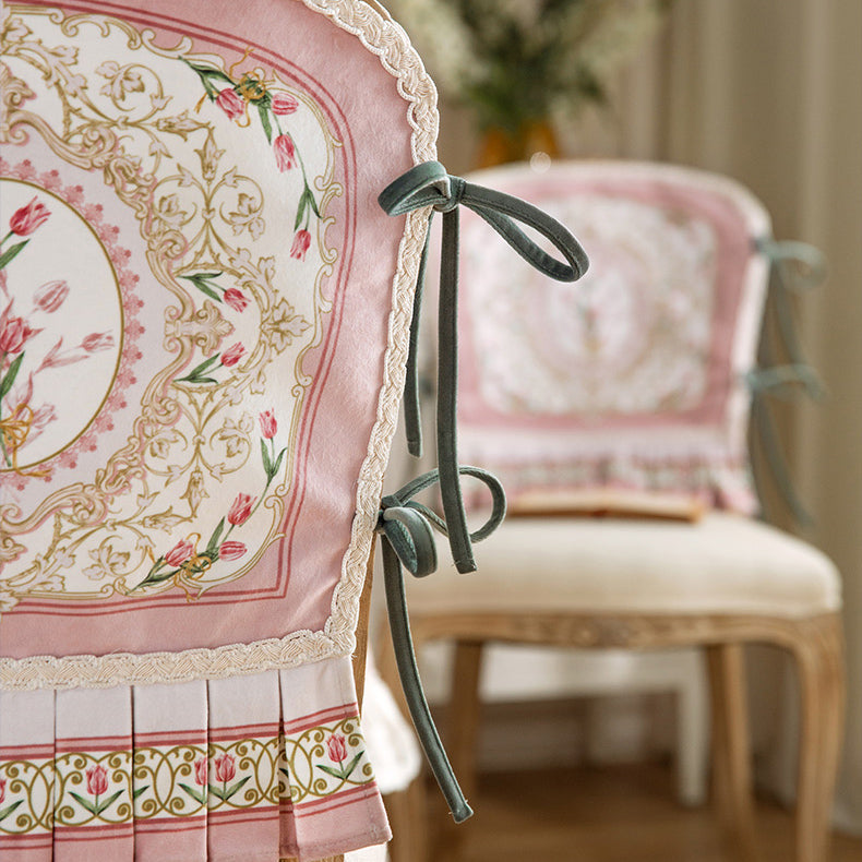 pink lovely tulip chair cover & cushion