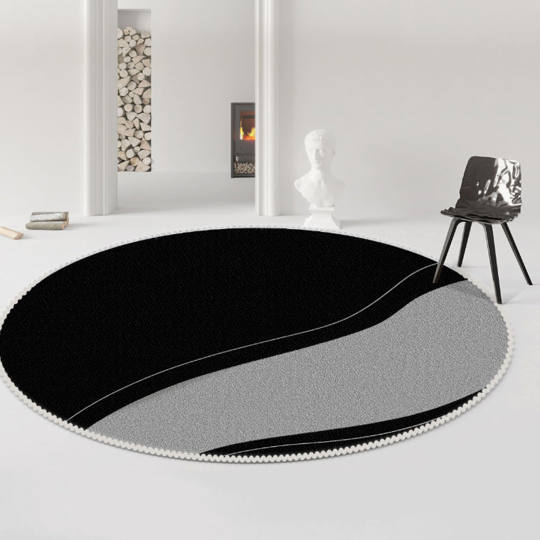 7design gray nature round carpet