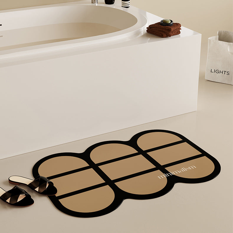 minimalism retro bath mat