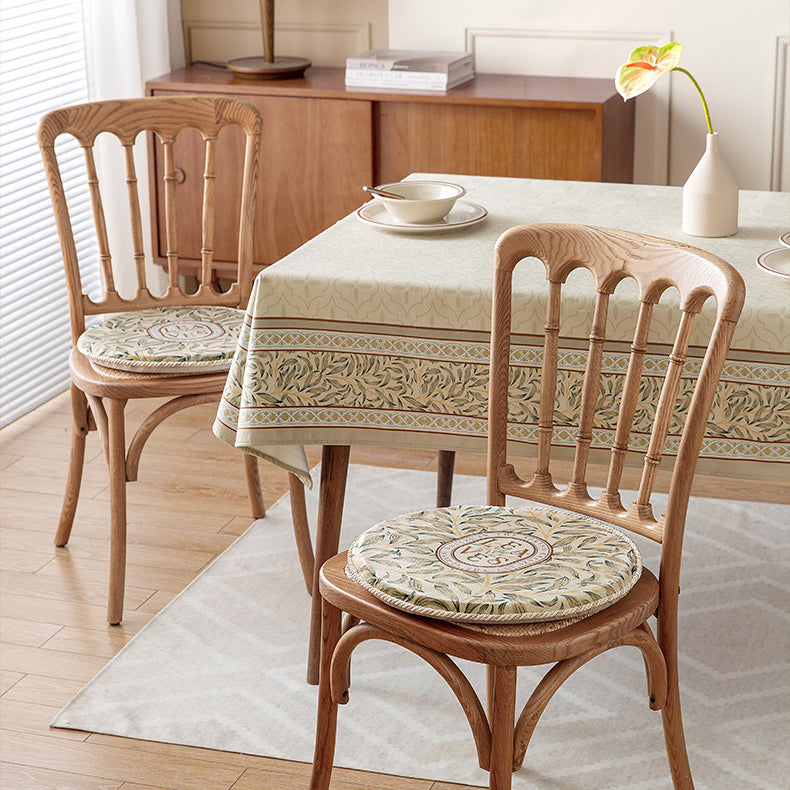 leaves art logo round cushion