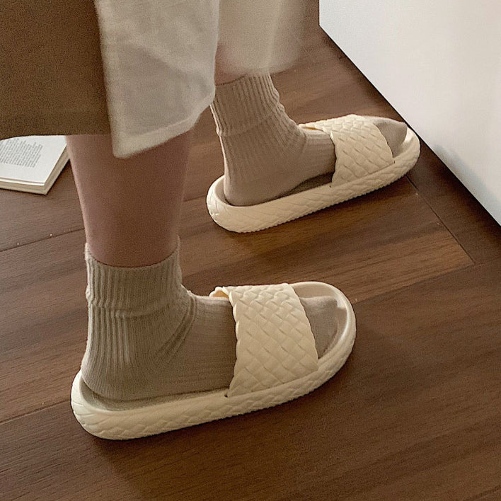 4color weaving rubber roomshoes