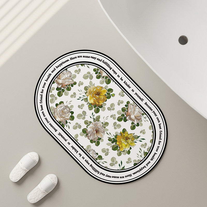 5design brilliant flower bath mat